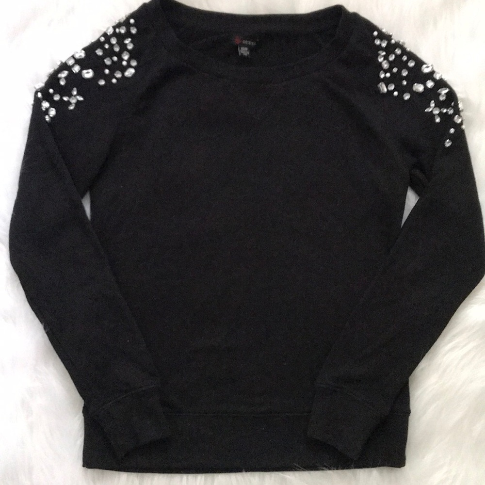 guess rhinestone sweatshirt